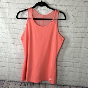 Nike coral tank top with mesh racer back Sz L